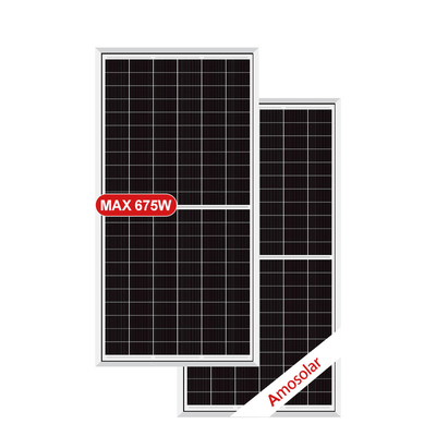 Solar Power System Amosolar Monocrystalline 210mm Half Cell 645w 650w 655w 660w 665w 670w 675w Solar Panel For House